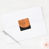 Oranje Harvest Moon Halloween fotografie Vierkante Sticker (Envelop)
