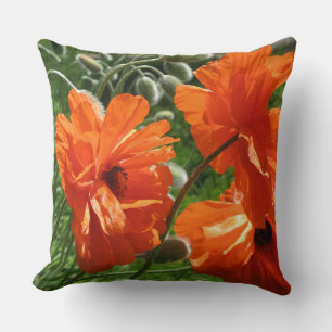 Oranje Harvest Moon Oriental Poppies Kussen