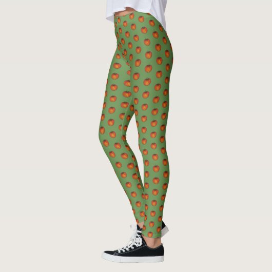 Oranje Harvest Pumpkin Halloween Thanksgiving Herf Leggings (Links)