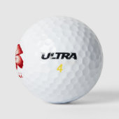 Oranje Hawaii hibiscus Golfballen (Logo)