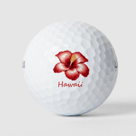 Oranje Hawaii hibiscus Golfballen (Voorkant)