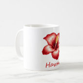 Oranje Hawaii hibiscus Koffiemok (Voorkant links)