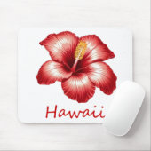 Oranje Hawaii hibiscus Muismat (Met muis)