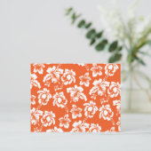 Oranje Hawaiian Hibiscus Briefkaart (Staand voorkant)
