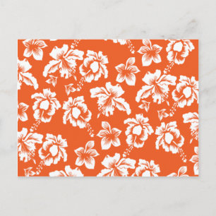 Oranje Hawaiian Hibiscus Briefkaart