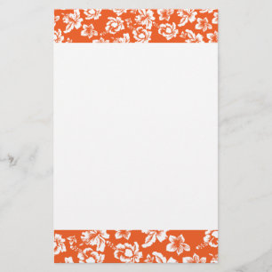 Oranje Hawaiian Hibiscus Briefpapier