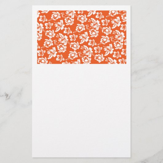 Oranje Hawaiian Hibiscus Briefpapier (Voorkant)