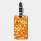 Oranje Hawaiian Hibiscus Flowers Bagagelabel (Voorkant verticaal)