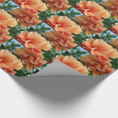 Oranje Hawaiian Hibiscus Flowers Cadeaupapier (Hoek)