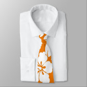 Oranje Hawaiian Pattern Stropdas (Gebonden)