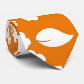 Oranje Hawaiian Pattern Stropdas (Opgerold)