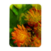 Oranje Hawkweed Blossom Abstract Impressionisme Magneet (Verticaal)