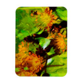 Oranje Hawkweed Blossom Abstract Impressionisme Magneet (Verticaal)