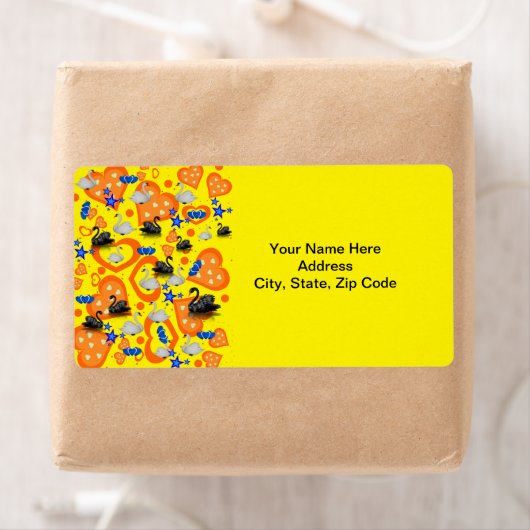 Oranje Hearts Swans Labels (Insitu)