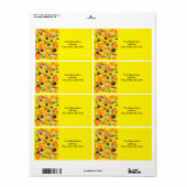 Oranje Hearts Swans Labels (Full Sheet)