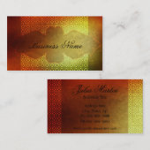 Oranje hedendaags salon en spa visitekaartje (Voorkant / Achterkant)