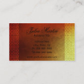 Oranje hedendaags salon en spa visitekaartje (Achterkant)