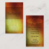 Oranje hedendaagse salon en sp visitekaartje (Voorkant / Achterkant)