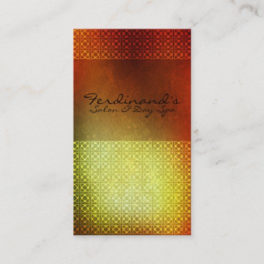 Oranje hedendaagse salon en sp visitekaartje (Voorkant)