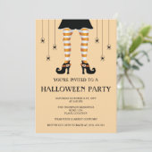 Oranje heksenpoten en spinnen blij Halloween Kaart (Staand voorkant)