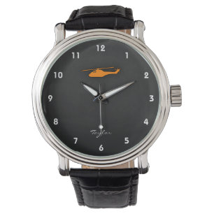 Oranje helikopter horloge