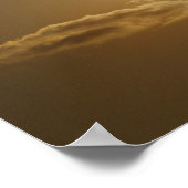 Oranje hemel met zon en wolken poster (Hoek)