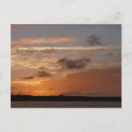 Oranje hemel na zonsondergang in Florida Briefkaart