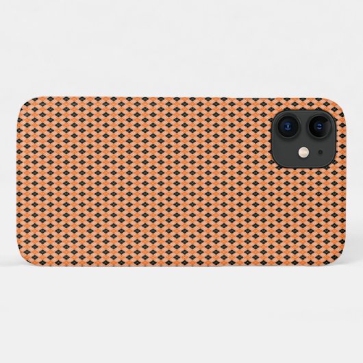Oranje Herfst Argyle Design Phone Case (Achterkant (horizontaal))