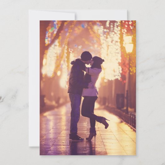 Oranje Herfst Berg Bruiloft Foto Bewaar Datum Save The Date (Achterkant)