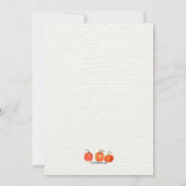 Oranje Herfst Bewegingsaankondiging Kaart (Achterkant)