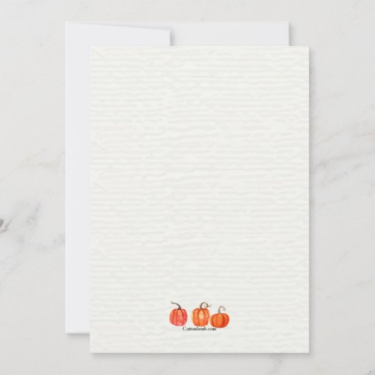 Oranje Herfst Bewegingsaankondiging Kaart (Achterkant)