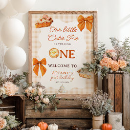 Oranje Herfst Boog Cutie Pie 1e verjaardag Welkom Poster