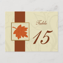 oranje herfst bruiloft tafel nummers briefkaarten