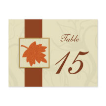 oranje herfst bruiloft tafel nummers briefkaarten