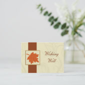 oranje herfst bruiloft wenskaarten informatiekaartje (Staand voorkant)