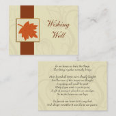oranje herfst bruiloft wenskaarten informatiekaartje (Voorkant / Achterkant)
