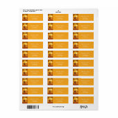 Oranje herfst foto bruiloft retouradres etiket (Full Sheet)