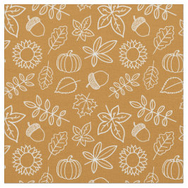 oranje herfst gepatterd stof