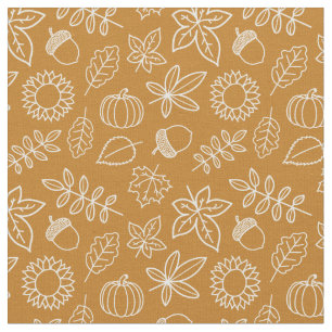 oranje herfst gepatterd stof