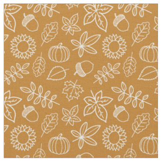 oranje herfst gepatterd stof