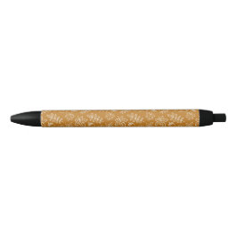 oranje herfst gepatterd zwarte inkt pen