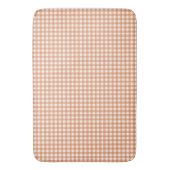 Oranje herfst gingham rasterpatroon badmat (Voorkant Verticaal)