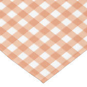 Oranje herfst gingham rasterpatroon tafelkleed (Gekanteld)