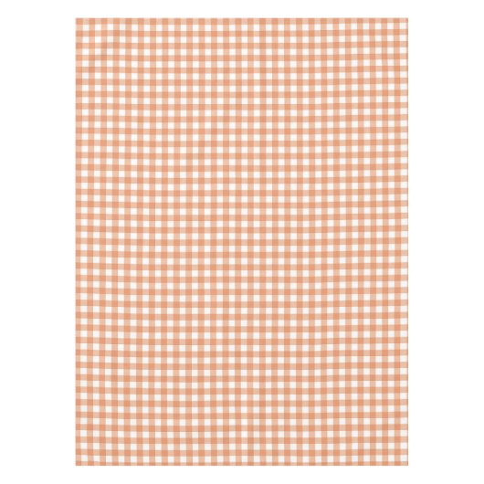 Oranje herfst gingham rasterpatroon tafelkleed (Voorkant)
