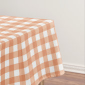 Oranje herfst gingham rasterpatroon tafelkleed (Voorbeeld)