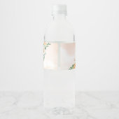 Oranje herfst Herfst bloemenpompoen Baby shower Waterfles Etiket (Achterkant)