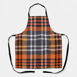 Oranje Herfst Herfst Halloween Thanksgiving Plaid Schort
