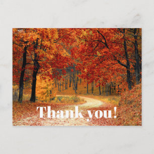 Oranje herfst / herfstbladeren Foto Bedankt Briefkaart