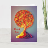 Oranje herfst het Quilling Illustratie Dank u Feestdagen Kaart (Voorkant)