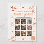 Oranje Herfst Hoe Oud Waren De Bruid & Bruidegom S Kaart (Voorkant)